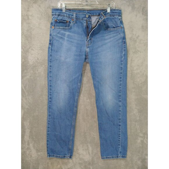 Levis 511 Jeans Mens 33x30 Blue Denim Slim Fit Straight Leg Mid Rise Medium Wash - Picture 1 of 9